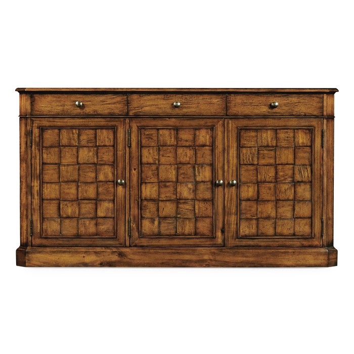 Country Walnut Three Door Sideboard 65