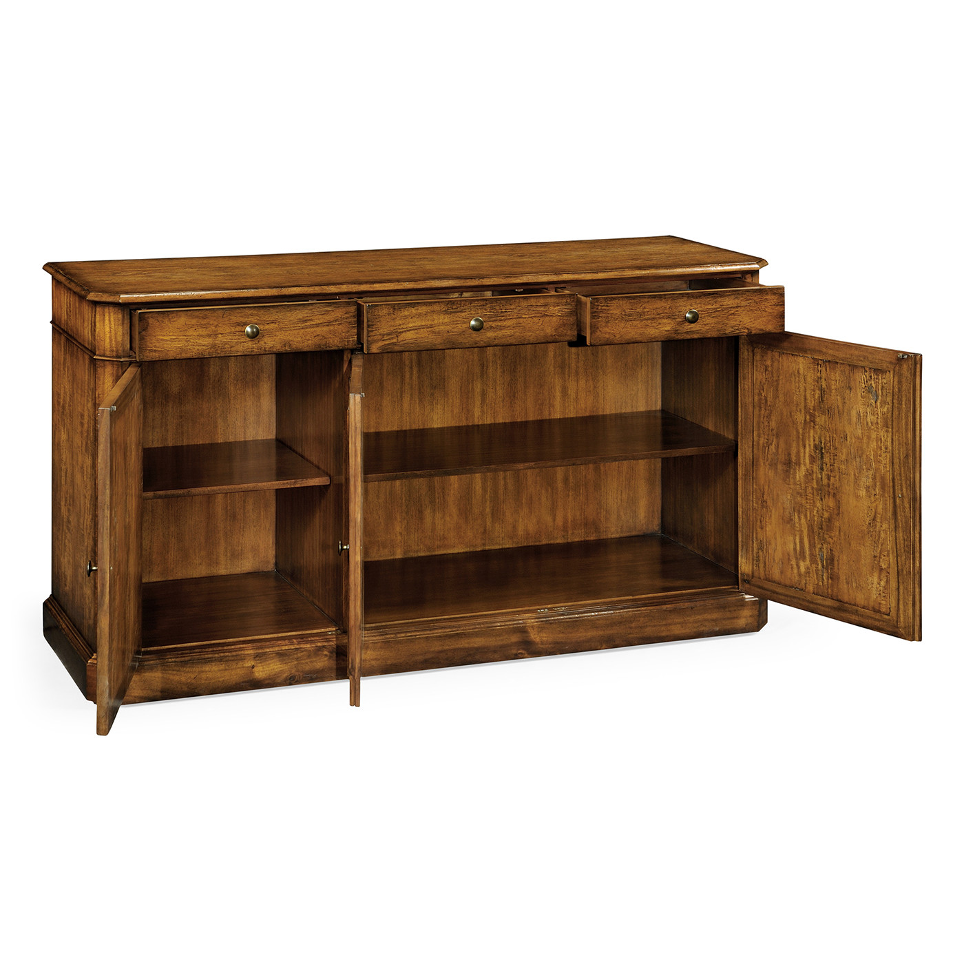 Country Walnut Three Door Sideboard 65