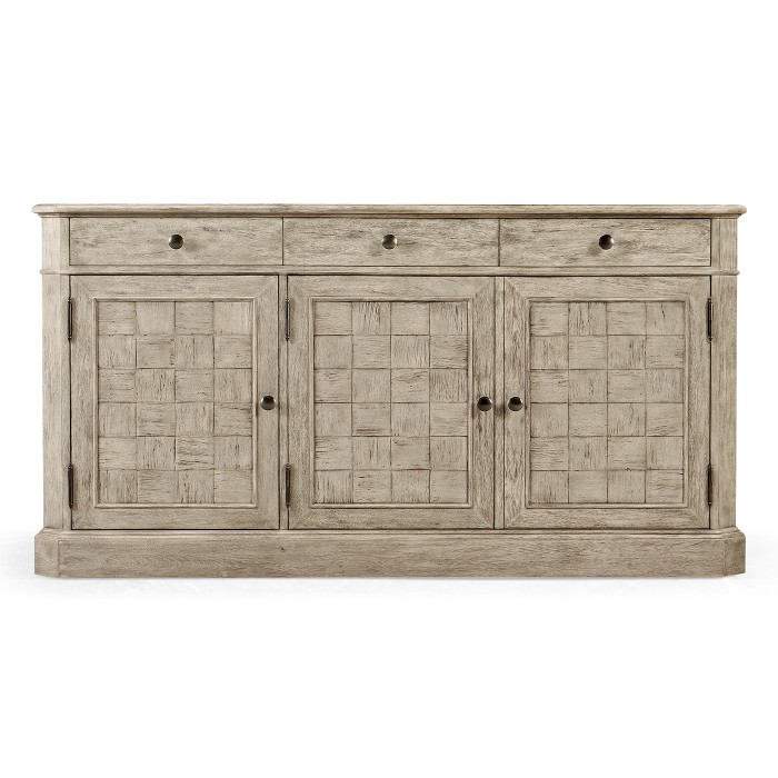 Rustic Grey Three Door Sideboard 65