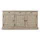 Rustic Grey Three Door Sideboard 65