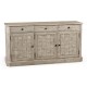 Rustic Grey Three Door Sideboard 65