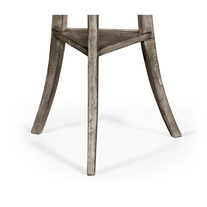 Trefoil Side Table in Antique Dark Grey