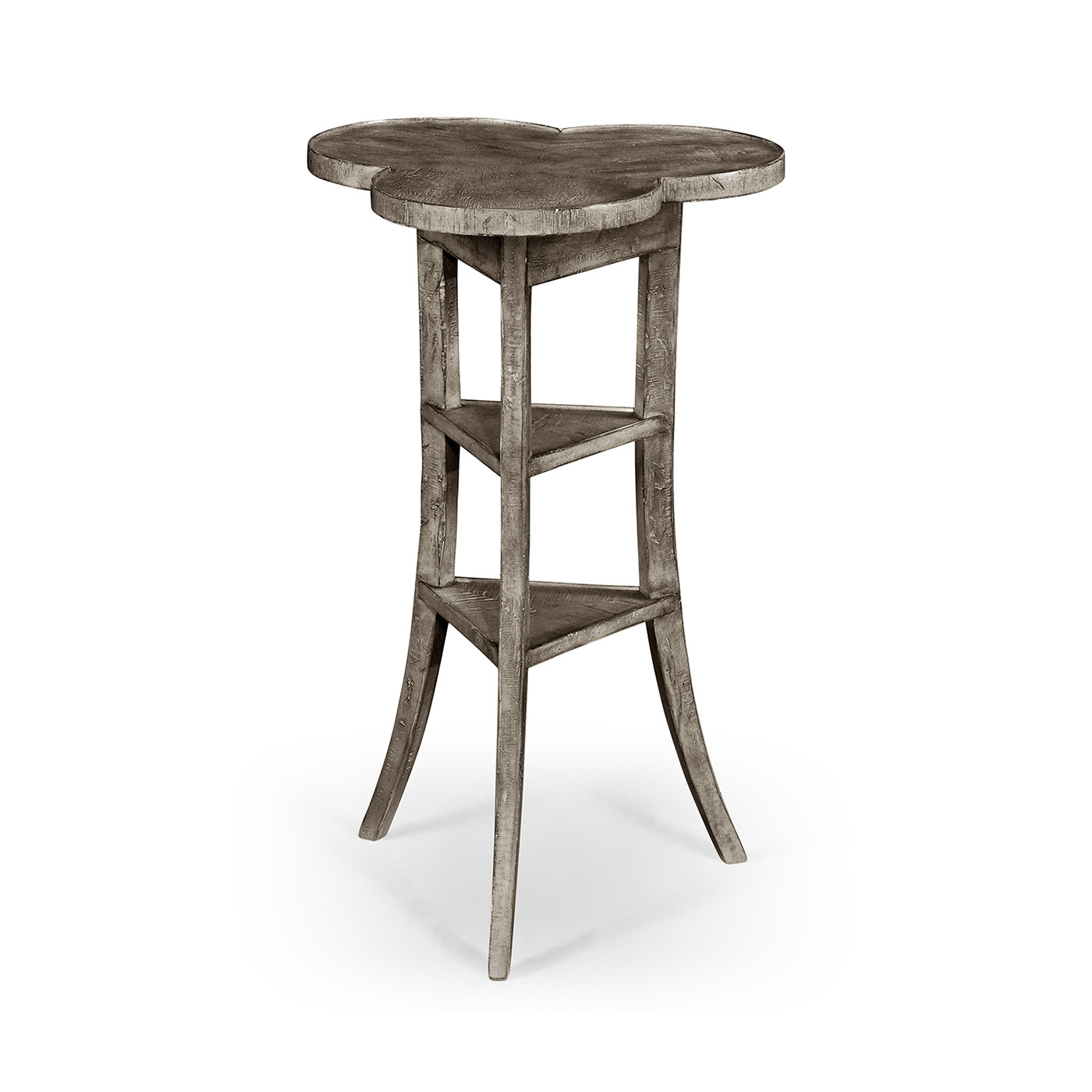 Trefoil Side Table in Antique Dark Grey