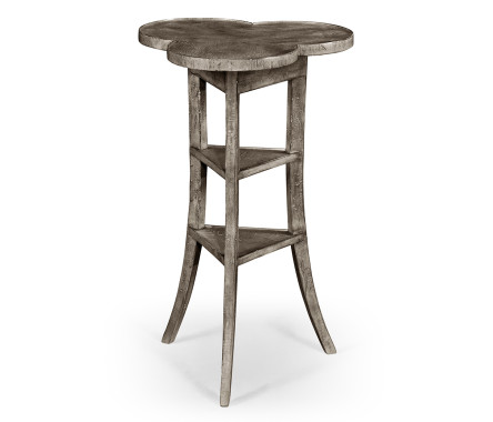 Trefoil Side Table in Antique Dark Grey