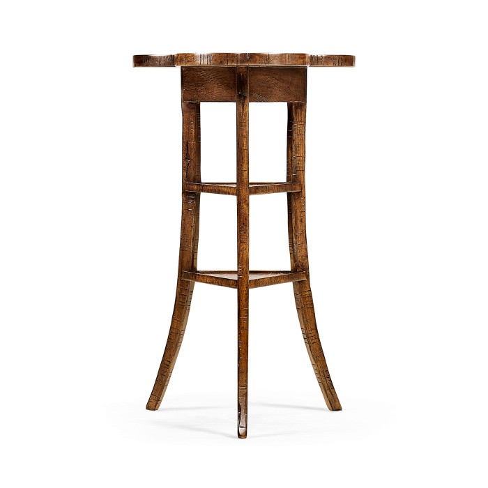 Trefoil Side Table in Country Walnut