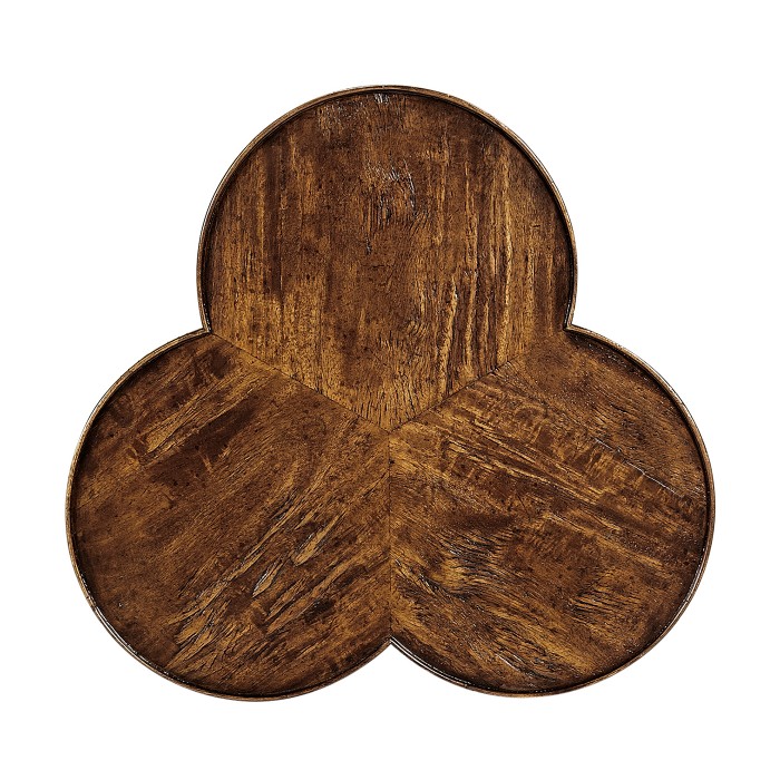 Trefoil Side Table in Country Walnut