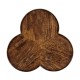 Trefoil Side Table in Country Walnut