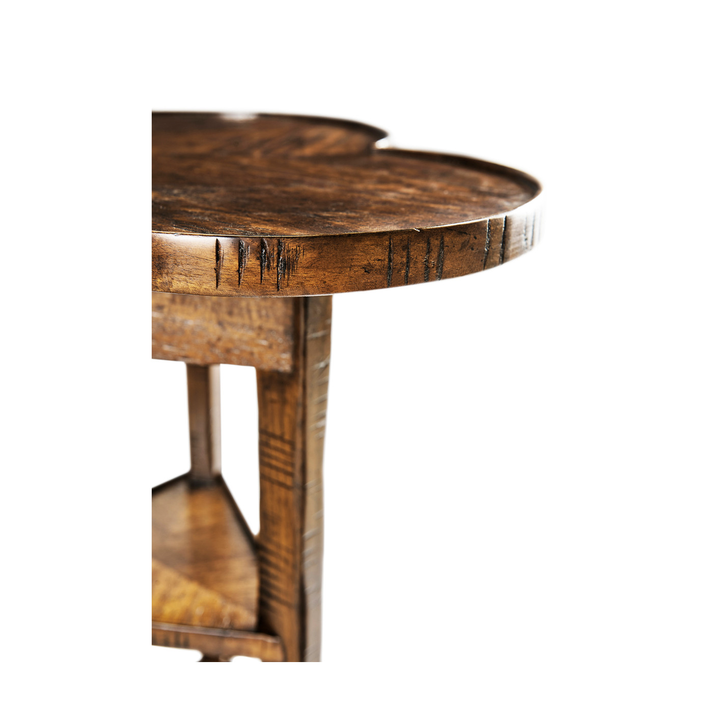 Trefoil Side Table in Country Walnut