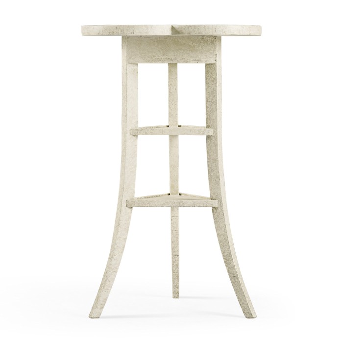 Trefoil Side Table in Whitewash Driftwood