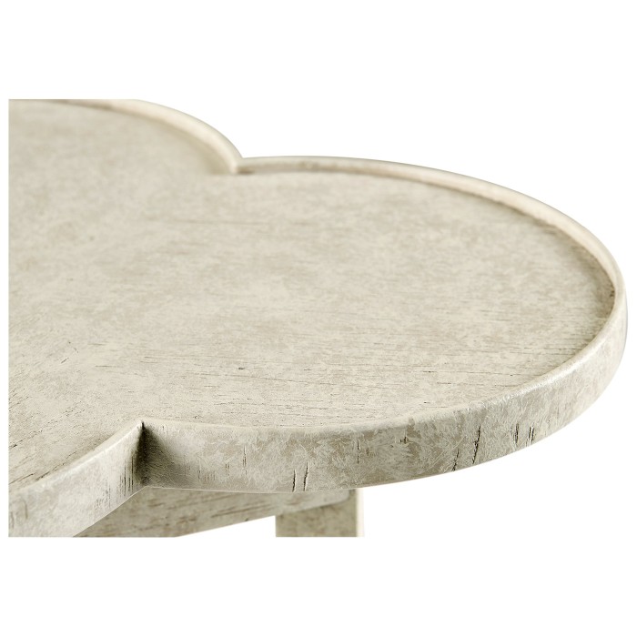 Trefoil Side Table in Whitewash Driftwood