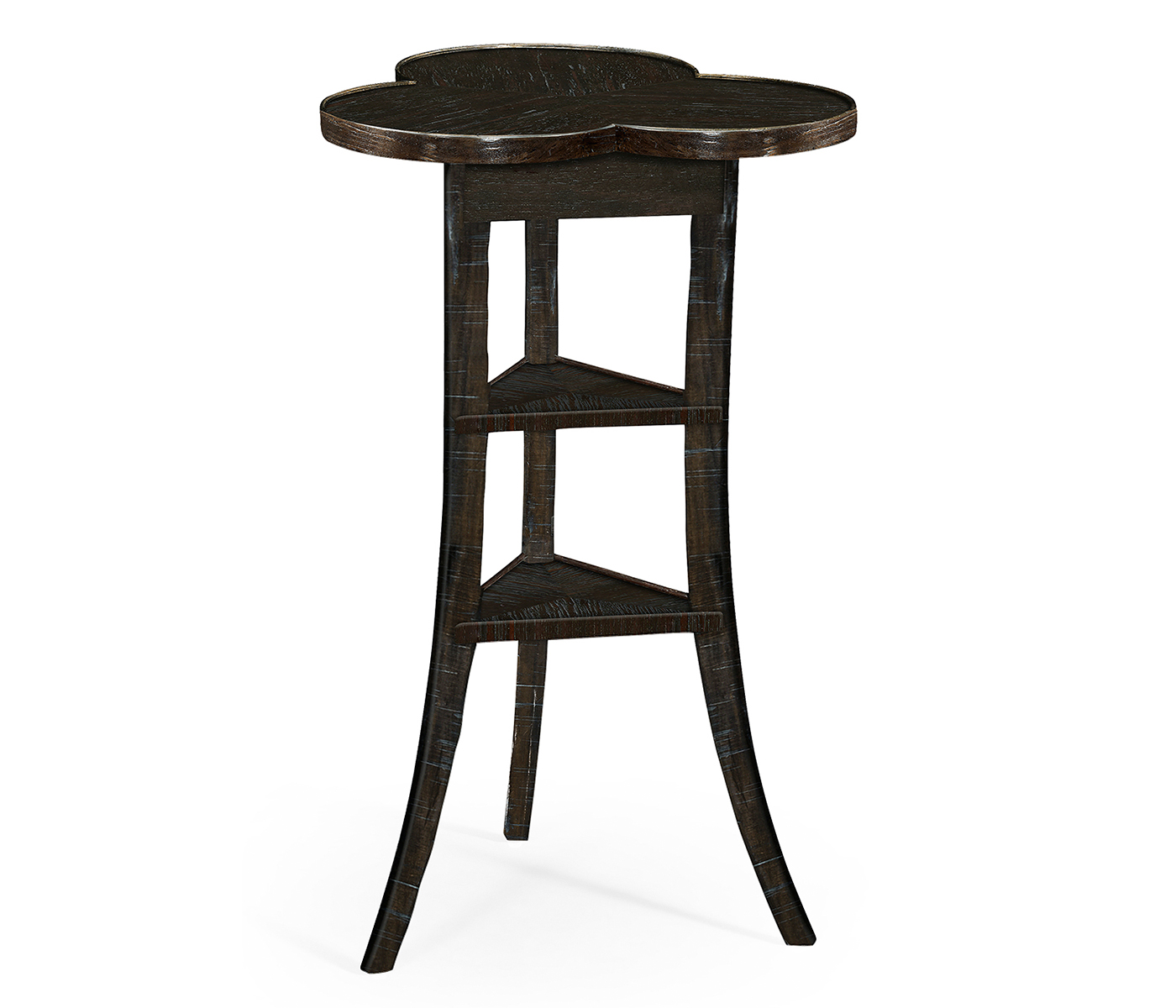 Trefoil Side Table in Dark Ale