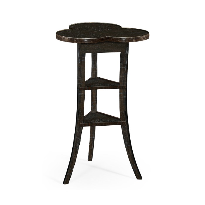 Trefoil Side Table in Dark Ale
