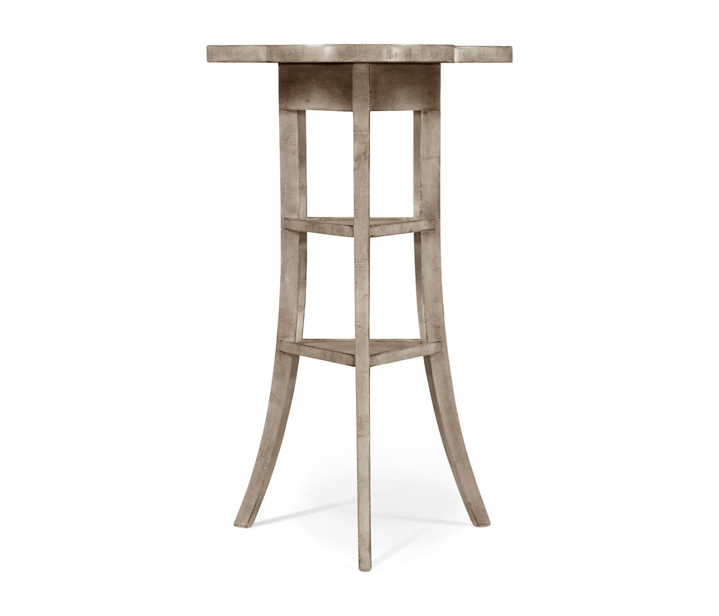 Trefoil Side Table with Rustic Grey
