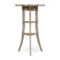 Trefoil Side Table with Rustic Grey