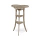 Trefoil Side Table with Rustic Grey