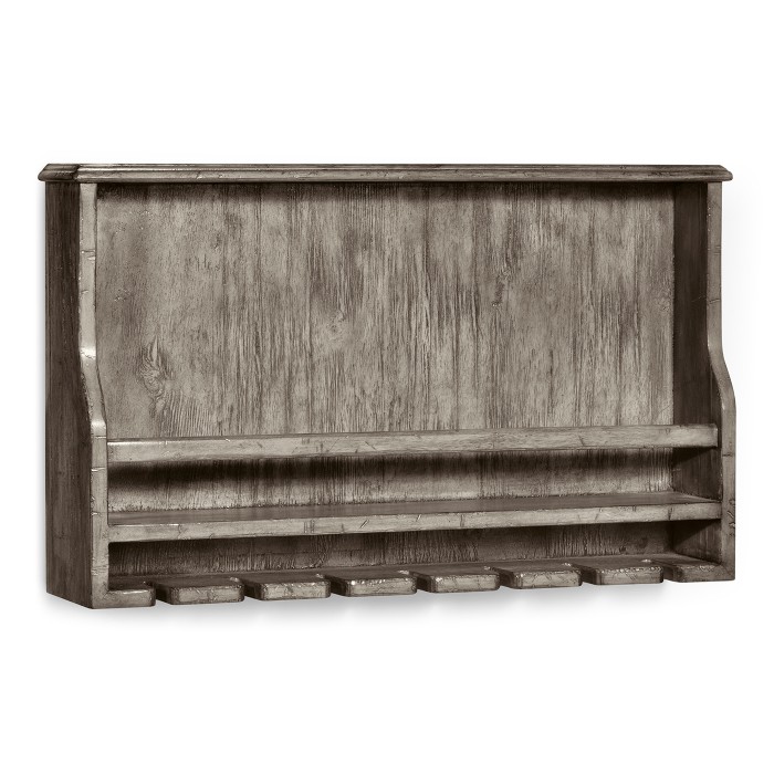 Wall Hanging Wine Rack in Antique Dark Grey