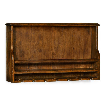 Wall Hanging Wine Rack in Country Walnut