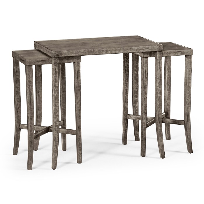 Nesting Cocktail Tables in Antique Dark Grey