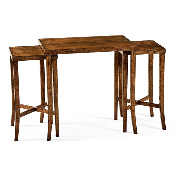 Nesting Cocktail Tables in Country Walnut