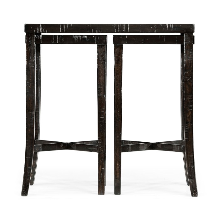 Nesting Cocktail Tables in Dark Ale