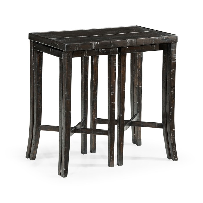Nesting Cocktail Tables in Dark Ale