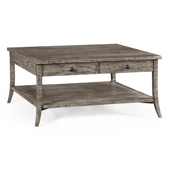 Square Coffee Table in Antique Dark Grey