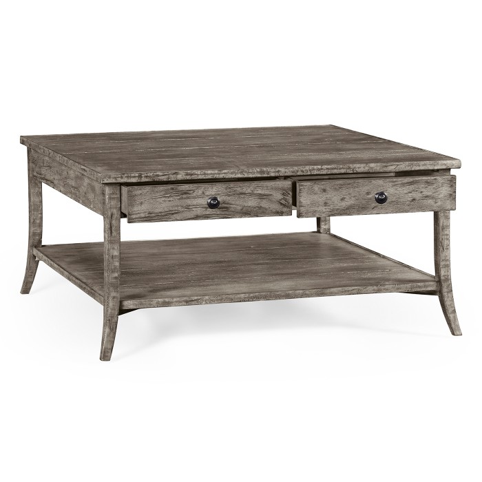 Square Coffee Table in Antique Dark Grey