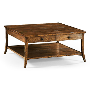 Square Coffee Table in Country Walnut