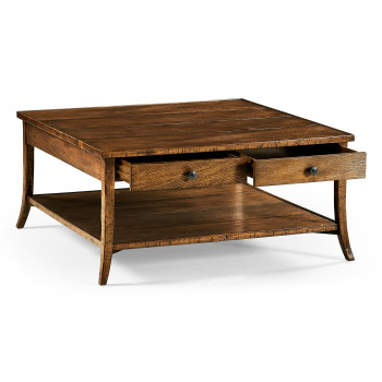 Square Coffee Table in Country Walnut