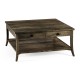 Square Coffee Table in Dark Driftwood