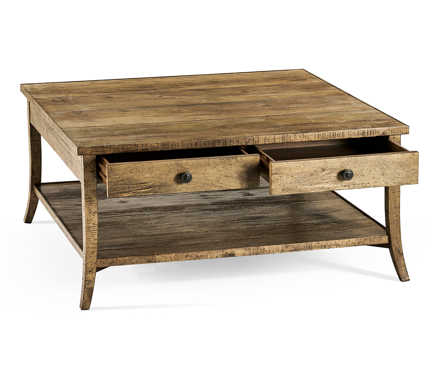 Square Coffee Table in Medium Driftwood