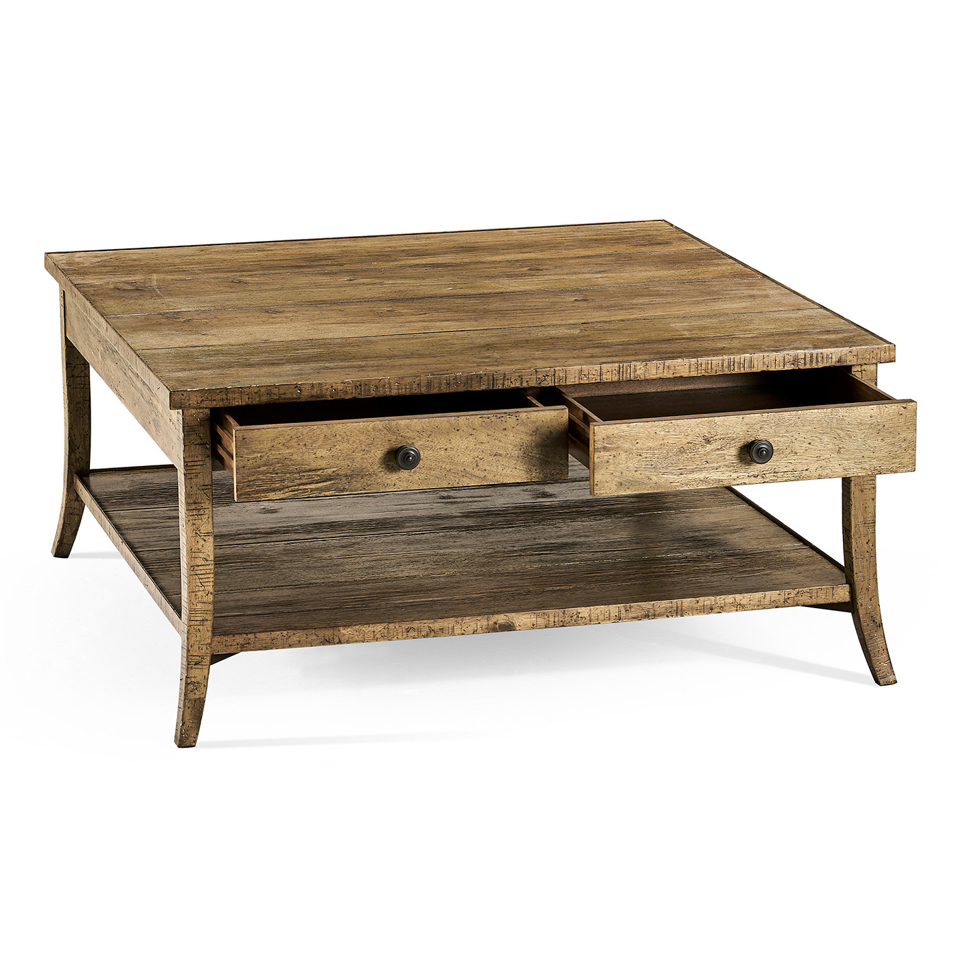 Square Coffee Table in Medium Driftwood