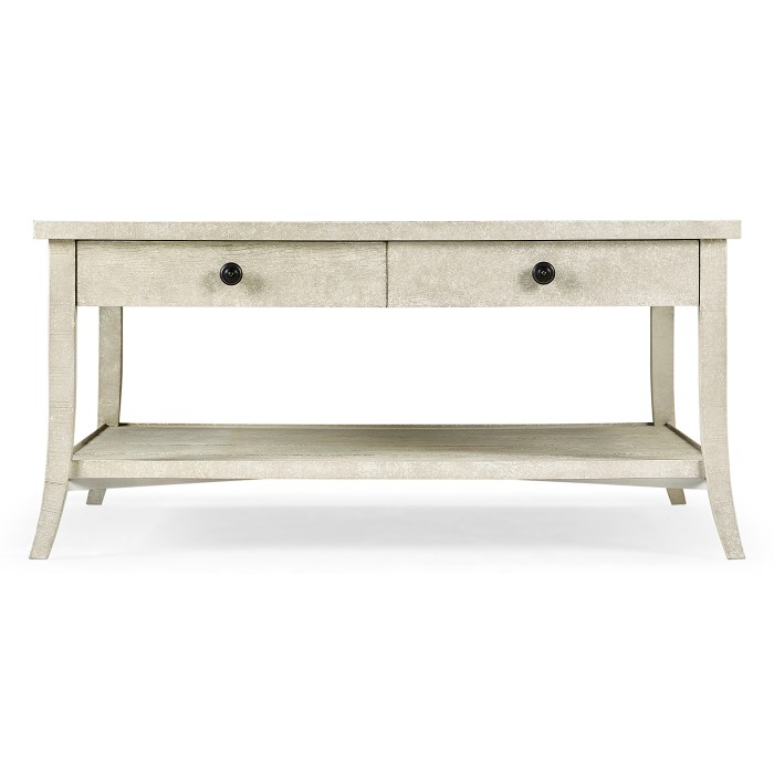 Square Coffee Table in Whitewash Driftwood
