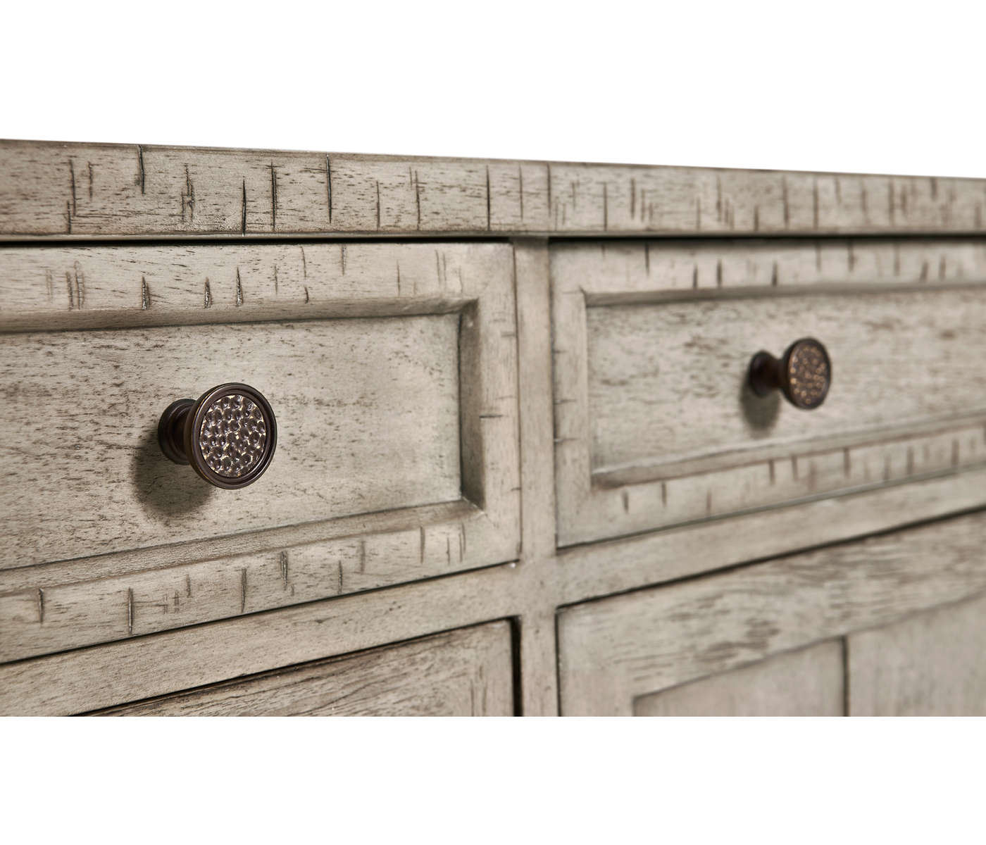 Four-Door Sideboard in Rustic Grey