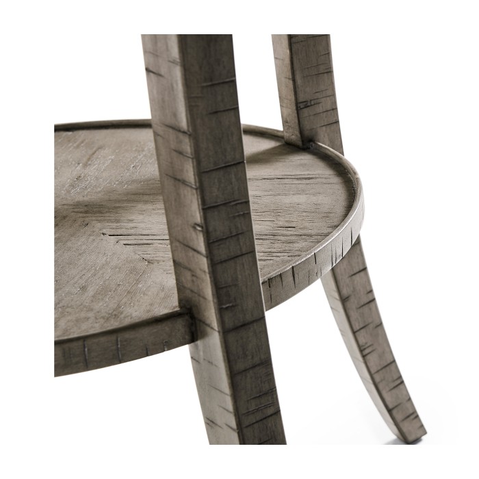 Quatrefoil Lamp Table in Antique Dark Grey