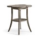 Quatrefoil Lamp Table in Antique Dark Grey