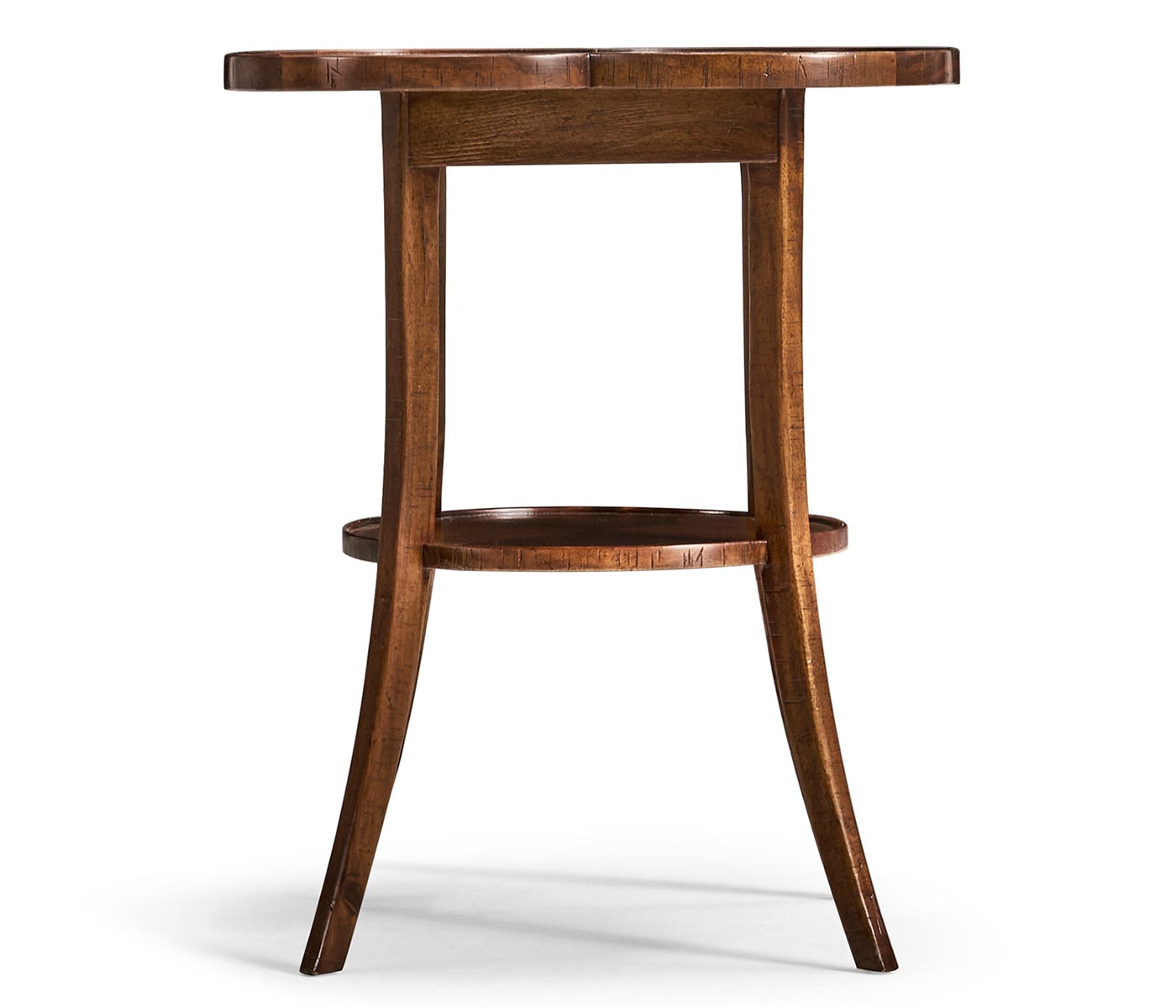 Quatrefoil Lamp Table in Country Walnut