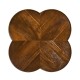 Quatrefoil Lamp Table in Country Walnut