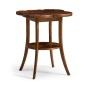 Quatrefoil Lamp Table in Country Walnut