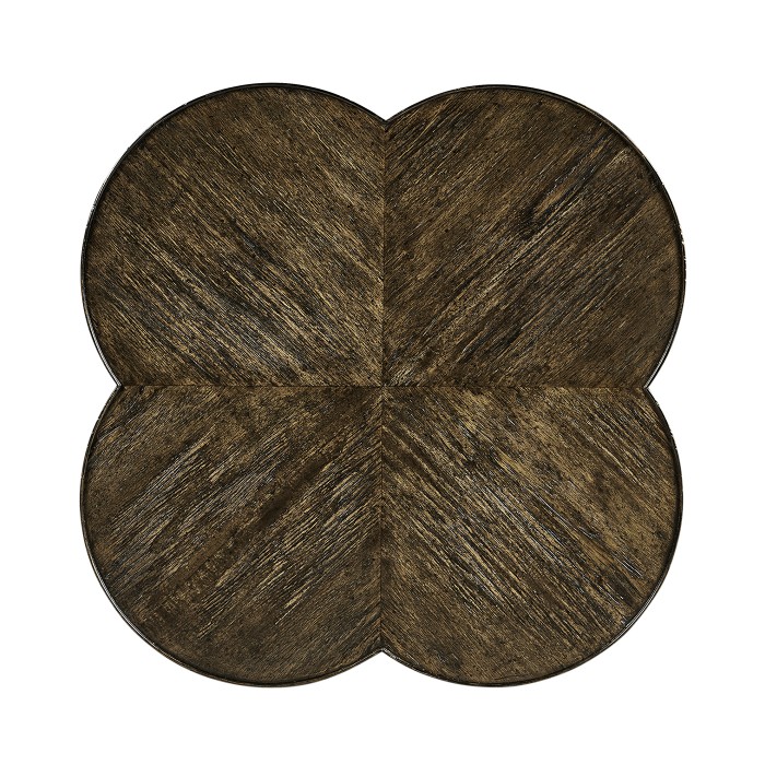 Quatrefoil Lamp Table in Dark Driftwood