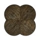 Quatrefoil Lamp Table in Dark Driftwood