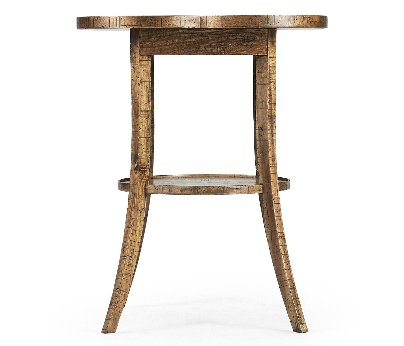 Quatrefoil Lamp Table in Medium Driftwood