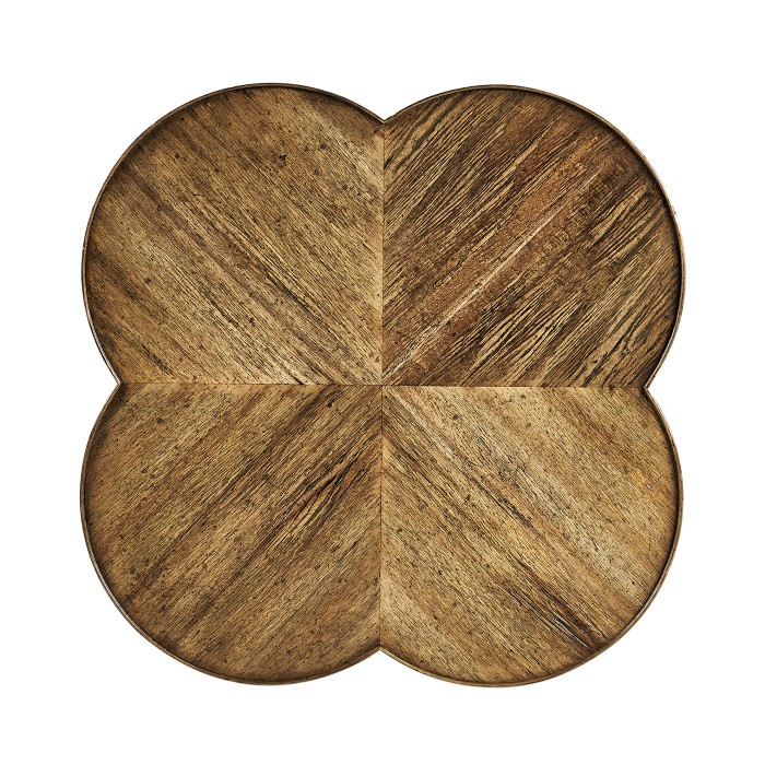 Quatrefoil Lamp Table in Medium Driftwood