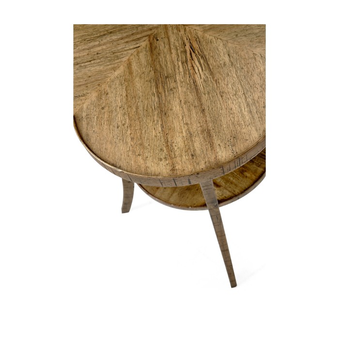 Quatrefoil Lamp Table in Medium Driftwood