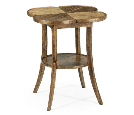Quatrefoil Lamp Table in Medium Driftwood