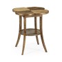 Quatrefoil Lamp Table in Medium Driftwood