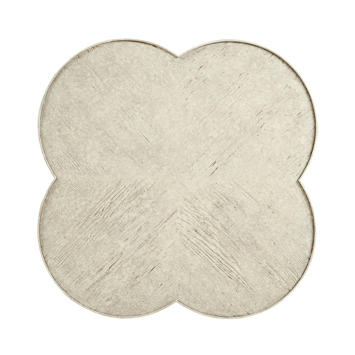 Quatrefoil Lamp Table in Whitewash Driftwood