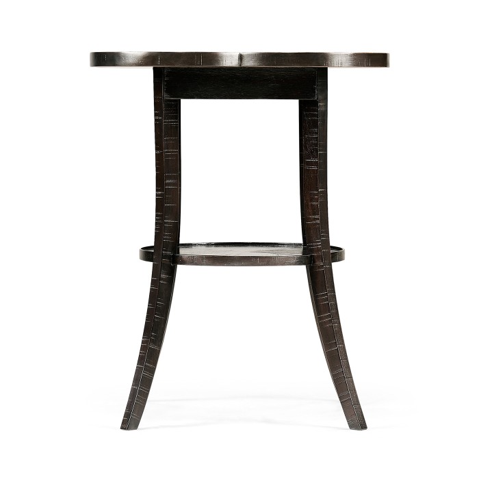 Quatrefoil Lamp Table in Dark Ale