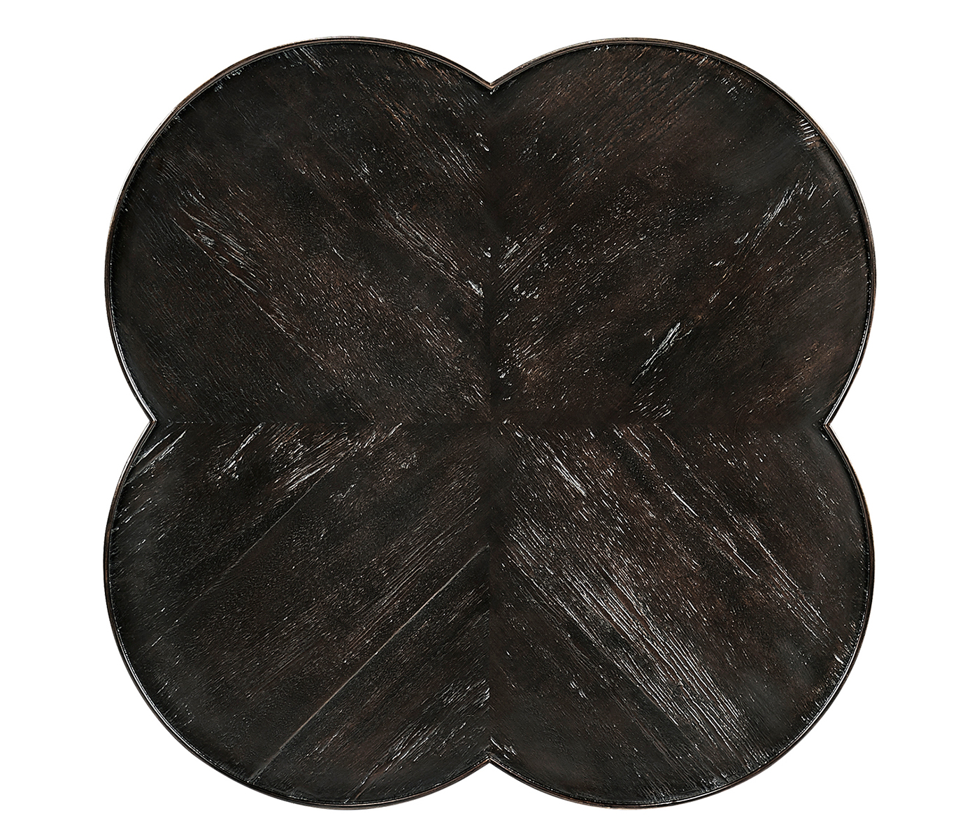 Quatrefoil Lamp Table in Dark Ale
