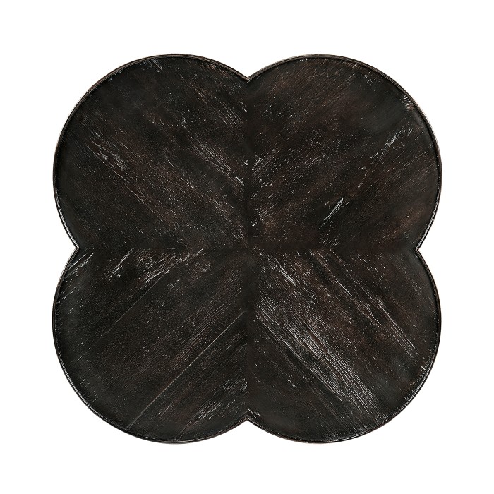 Quatrefoil Lamp Table in Dark Ale